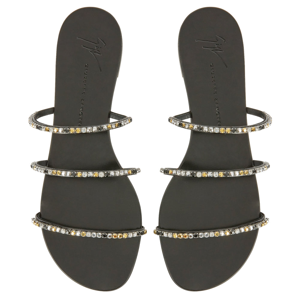 DARK COLORFUL FLAT SANDAL